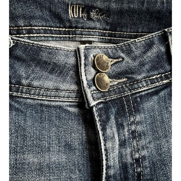 Kut from the Kloth Jeans Women's Size 2 Cameron Cuffed Straight-Leg Ankle Blue - Picture 13 of 14